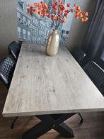 Eettafel 160cm met zwarte kruispoten, Huis en Inrichting, Tafels | Eettafels, Ophalen of Verzenden