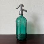 Vintage Antieke Blauw Groene Spuitfles, Shifonfles, Fles, Ophalen of Verzenden