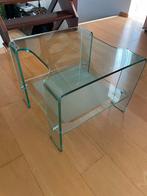 Glazen Bijzettafel - Stevig & Stijlvol, Huis en Inrichting, Tafelonderdelen, Ophalen, Gebruikt, 50 tot 100 cm, Design