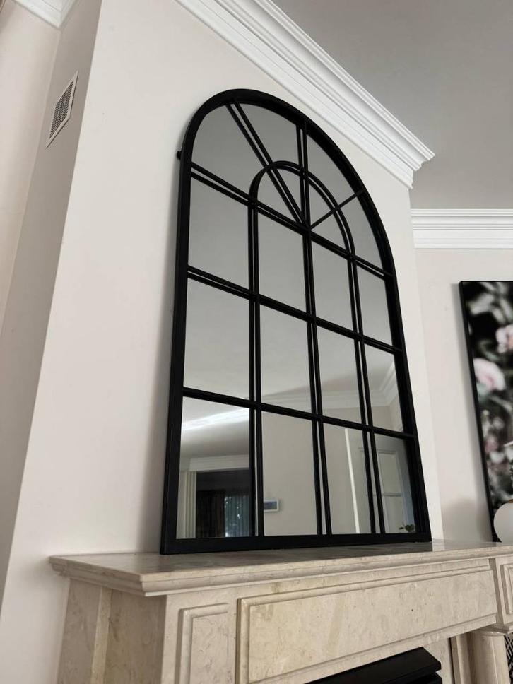 La Redoute raamspiegel 92 x 132cm / spiegel zwart / metaal, Huis en Inrichting, Woonaccessoires | Spiegels, Zo goed als nieuw