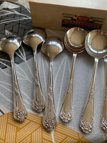 6 verzilverde Engelse soeplepels Hastings 1066 beschikbaar voor biedingen