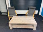 Salontafel steigerhout met 2 Ikea stoelen, Huis en Inrichting, Complete inboedels, Ophalen of Verzenden