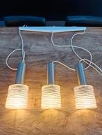 vintage design Hillebrand of Raak hang-lampen glas led-lamp, Ophalen of Verzenden, Glas, 75 cm of meer, Gebruikt