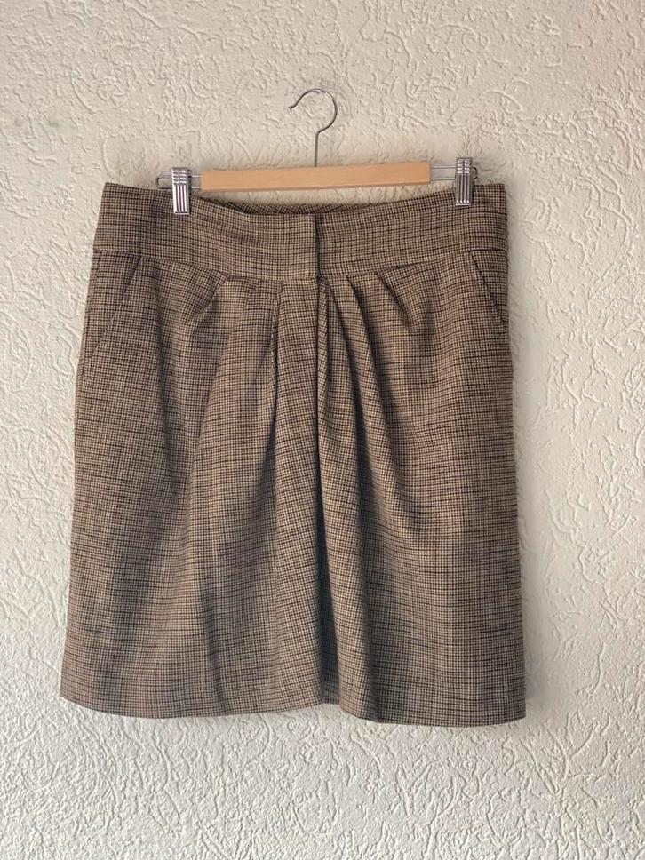 Rok Purdey (40), Kleding | Dames, Rokken, Zo goed als nieuw, Maat 38/40 (M), Bruin, Knielengte, Ophalen of Verzenden
