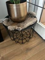 Zwarte Bijzettafel / Opbergtafel, Minder dan 45 cm, Minder dan 55 cm, Metaal of Aluminium, Rond