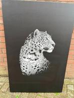 Canvas panter zwart wit, Huis en Inrichting, Ophalen, Overige typen, Zo goed als nieuw, 75 tot 100 cm