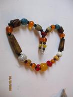 ketting met amber kralen en kunthars en andere., Ophalen of Verzenden, Gebruikt, Kunststof