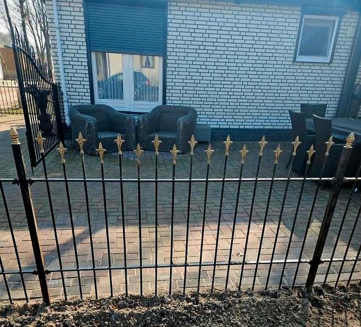 Sierhekwerk smeedijzer 450 cm ZWARE KWALITEIT, Tuin en Terras, Tuinhekken en Hekwerk, Gebruikt, Sierhekwerk, IJzer, Ophalen