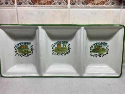 Italiaanse Serveerschaal 3-Vaks, Antiek en Kunst, Curiosa en Brocante, Ophalen of Verzenden