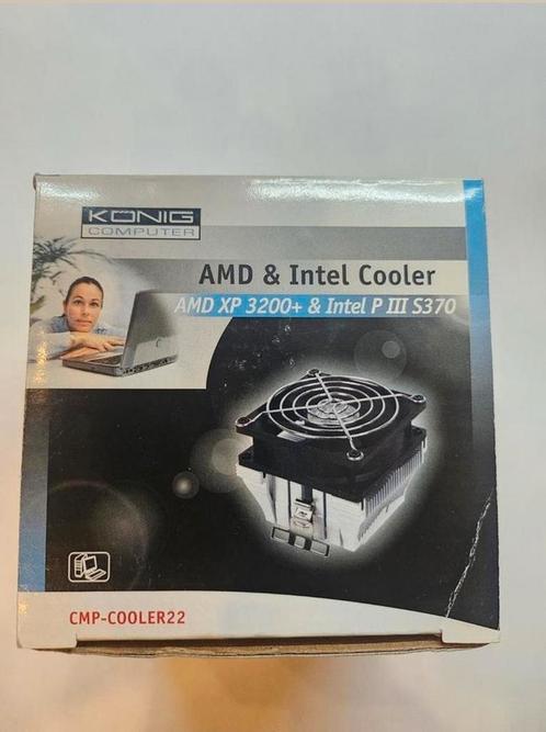 Konig AMD XP Socket A & Intel S370 CPU Processor koeler, Computers en Software, Computerkoelers, Nieuw, Luchtkoeling, Ophalen of Verzenden