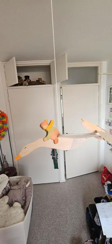 Niels Holgerson met drie ganzen en wolkje met halve maan, Kinderen en Baby's, Speelgoed | Babyspeelgoed, Zo goed als nieuw, Overige typen
