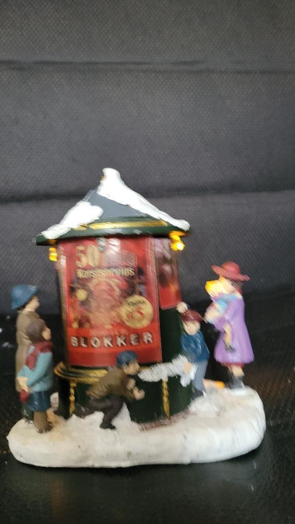 kerstdorp nostalgische Blokker reclamezuil, Diversen, Kerst, Gebruikt, Ophalen of Verzenden