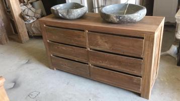 teak badkamermeubel 160 met 6 lade beschikbaar voor biedingen