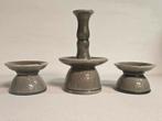 Set Kandelaar en Kaarshouders, At Home Marieke, Overige materialen, Bruin, Ophalen of Verzenden, Zo goed als nieuw