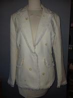 Ambika Offwhite Blazer XL met Details, Kleding | Dames, Wit, Maat 46/48 (XL) of groter, Nieuw, Ophalen of Verzenden