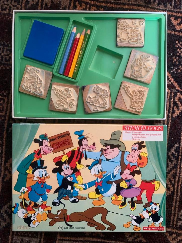 Hema Walt Disney Stempeldoos - Carousel 348, Verzamelen, Disney, Gebruikt, Beeldje of Figuurtje, Donald Duck, Ophalen of Verzenden