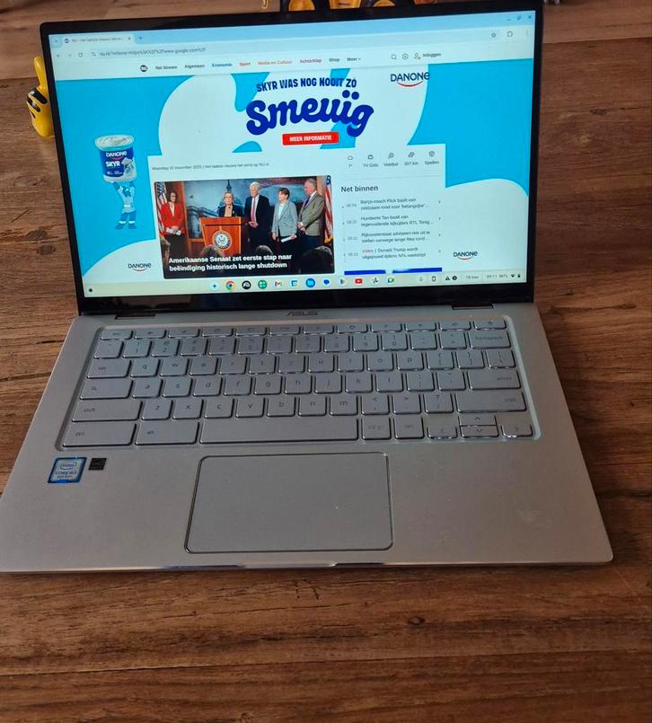 ASUS Chromebook,soepel,licht en supersnel,met touchscreen!, Computers en Software, Chromebooks, Zo goed als nieuw, 14 inch, 4 GB of minder