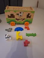Houten dieren bus, Kinderen en Baby's, Speelgoed | Houten speelgoed, Verzenden, Overige typen