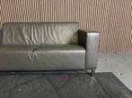 GRATIS LEVERING 2,5 Zits Bank Leer Grijs 175x83 GEREINIGD, 150 tot 200 cm, Driepersoons, Ophalen of Verzenden, Zo goed als nieuw