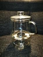 Glazen theepot Douwe Egberts met theelichtje, Huis en Inrichting, Keuken | Servies, Overige typen, Ophalen of Verzenden, Overige stijlen