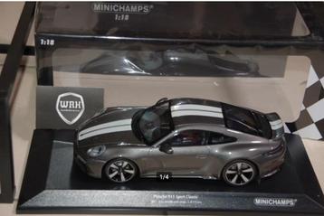 SALE ! PORSCHE 911 SPORT CLASSIC GREY 2020 Minichamps WRH beschikbaar voor biedingen