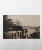 Dordrecht Villa  winter Schaatsen IJsbaan Molen Foto L v Es, Verzamelen, Verzenden, 1920 tot 1940, Ongelopen, Zuid-Holland