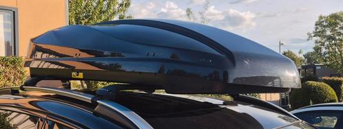 Menabo Starla glossy black 500 (duo opening), Auto diversen, Dakkoffers, Zo goed als nieuw, Ophalen