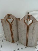 2 Steigerhouten Luiken met Hart, Ophalen, Gebruikt