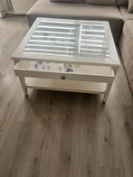 Ikea Salontafel met Glasplaat, Huis en Inrichting, Tafels | Salontafels, Ophalen, Kunststof, Gebruikt, Vierkant