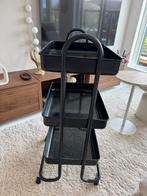 Ikea trolley zwart 15 euro, Ophalen, Zo goed als nieuw