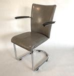 Vintage Gebr. de Witt 1018 stoel, Grijs, Industrieel, Metaal, Gebruikt