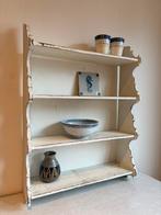 Frans brocante vintage houten wandrek/regaal/keukenrek, Ophalen, Gebruikt, Nvt, Nvt