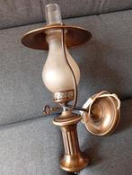 Koperen Wandlamp met Glazen Kelk, Huis en Inrichting, Ophalen, Gebruikt, Glas, Vintage