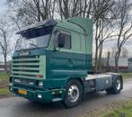 Scania 143 420 V8, Auto's, Vrachtwagens, Achterwielaandrijving, Zwart, Scania, Leder