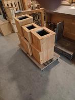 Douglashout bloembakken, Tuin en Terras, Bloembakken en Plantenbakken, Ophalen, Minder dan 60 cm, Vierkant, Zo goed als nieuw