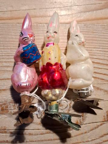 Oude antiek vintage kerstbal oostblok konijn ussr sovjet uni beschikbaar voor biedingen