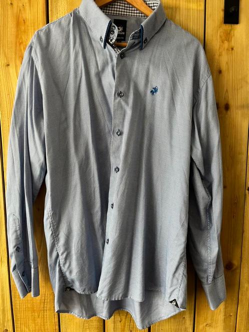 Culture modern fit overhemd - maat XL - blauw geruit detail, Kleding | Heren, Overhemden, Zo goed als nieuw, Blauw, Ophalen of Verzenden