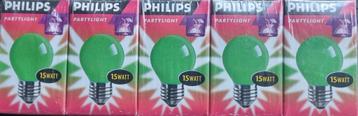 5 Gloeilampjes partylight groen 15 Watt beschikbaar voor biedingen