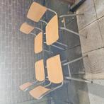 set van 4 stoelen stapelstoelen bouwkeetstoelen, Ophalen, Gebruikt, Vijf, Zes of meer stoelen