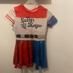 Harley Quinn jurk met pruik en tattoos maat 152/158, Kinderen en Baby's, Carnavalskleding en Verkleedspullen, Ophalen of Verzenden