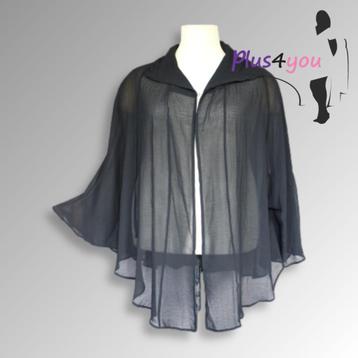 30499 Zgan zwarte cape tuniek Dorisstreich mt 1 maat  I21 beschikbaar voor biedingen