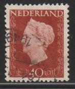 Nederland 1947 486 Wilhelmina 40c, Gest, Postzegels en Munten, Postzegels | Nederland, Ophalen of Verzenden, Na 1940, Gestempeld
