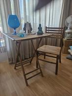 Rotan tafel met stoel voor balkon/terras, Ophalen, Gebruikt, Vierkant, Tot twee personen