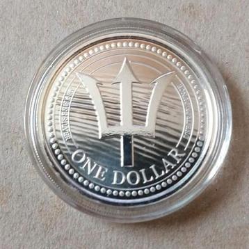 1 oz Zilver munt Trident van 2020 uit Barbados beschikbaar voor biedingen