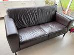 Mooie bruin leren 2-zits bank, Huis en Inrichting, Banken | Bankstellen, Ophalen, Gebruikt, 150 tot 200 cm, Tweepersoons