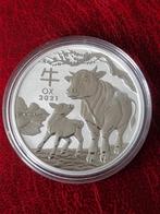 1oz lunar ox 2021 zilver, Postzegels en Munten, Munten | Oceanië, Zilver, Ophalen of Verzenden