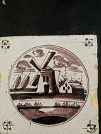 Oude Hollandse Tegel met Molen, Antiek en Kunst, Antiek | Wandborden en Tegels, Ophalen of Verzenden