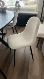 Eetkamerstoelen Teddy stof, Huis en Inrichting, Ophalen, Japandi/Teddy, Wit, Zo goed als nieuw