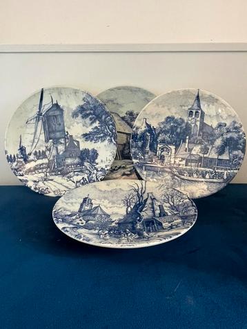 Delfts Blauw | Chemkefa wandborden | vier seizoenen | 1970’s beschikbaar voor biedingen