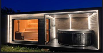 Spa sauna en hottub in een kant en klare ruimte jacuzzi  beschikbaar voor biedingen